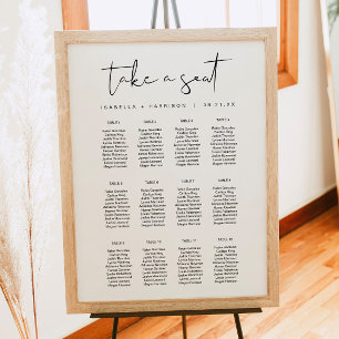 ADELLA Edgy Modern Minimalist Seating Chart Poster