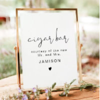 ADELLA Edgy Modern Minimalist Wedding Cigar Bar