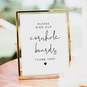 ADELLA Minimal Cornhole Guestbook Wedding Sign