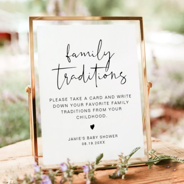 ADELLA Minimalist Family Traditions Baby Shower Poster (Creator Uploaded)