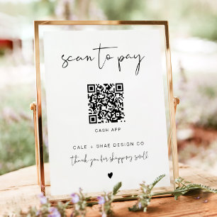 ADELLA Minimalist Small Business Payment Sign
