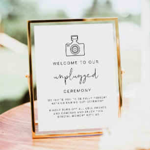 ADELLA Minimalist Unplugged Ceremony Wedding Sign