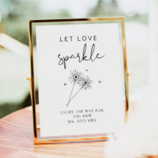ADELLA Minimalist Wedding Sparkler Send Off Poster