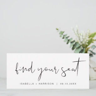 ADELLA Modern Minimal Find Your Seat Header Card