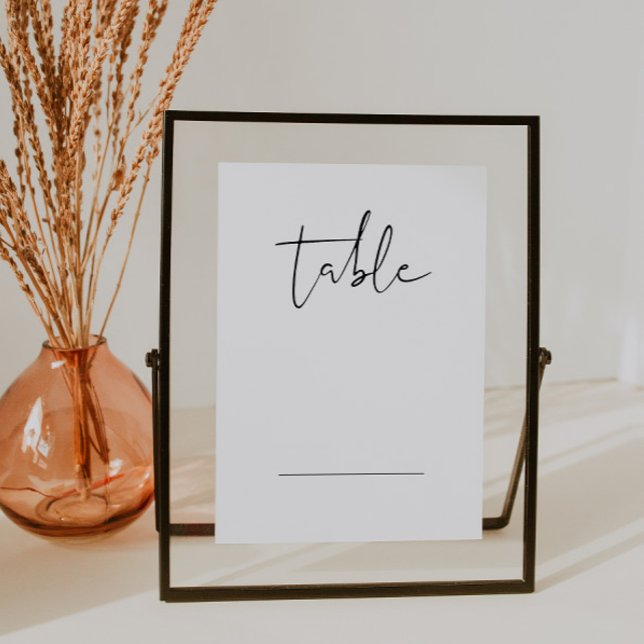 ADELLA Modern Minimal Wedding Blank Table Number (Creator Uploaded)