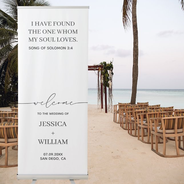 ADELLA Modern Minimal Wedding Welcome  Retractable Banner (Creator Uploaded)