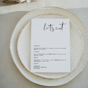 ADELLA- Modern Minimalist 5x7" Let's Eat Menu