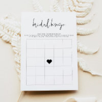 ADELLA Modern Minimalist Bridal Shower Bingo Game