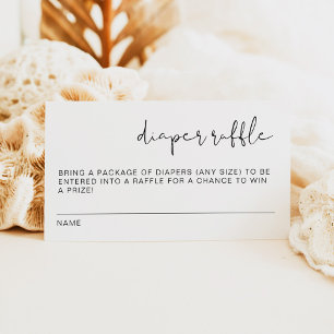 ADELLA Modern Minimalist Diaper Raffle Card