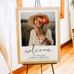 ADELLA Modern Minimalist Graduation Party Welcome Poster