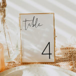 ADELLA- Modern Minimalist Simple Table Number<br><div class="desc">This wedding table number features an edgy handwritten font and modern minimalist design. Easily change the number to create all your table numbers. All colours are editable.</div>