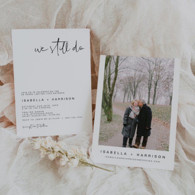 ADELLA Modern Minimalist Vow Renewal  Invitation (Creator Uploaded)