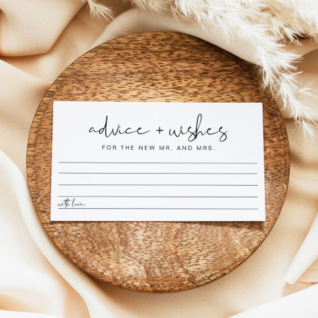 ADELLA Modern Newlywed Advice and Wishes Game Card (Creator Uploaded)