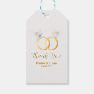 ADELLE Simple Dusk Blue Couple Wedding Gift Tags
