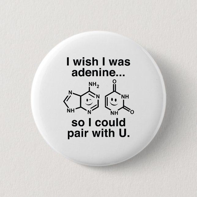 Adenine 6 Cm Round Badge (Front)