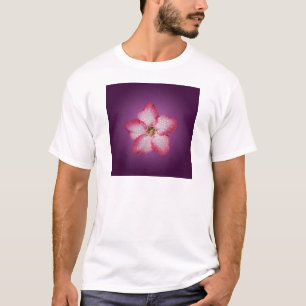 Adenium Pink Flower Flora Gradient Violet T-Shirt