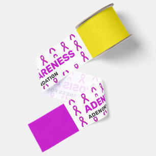 Adenomyosis Awareness Pattern Ribbon Grosgrain Ribbon