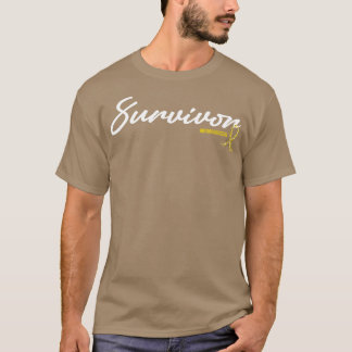 Adenosarcoma Awareness Survivor Glitter Ribbon Hop T-Shirt