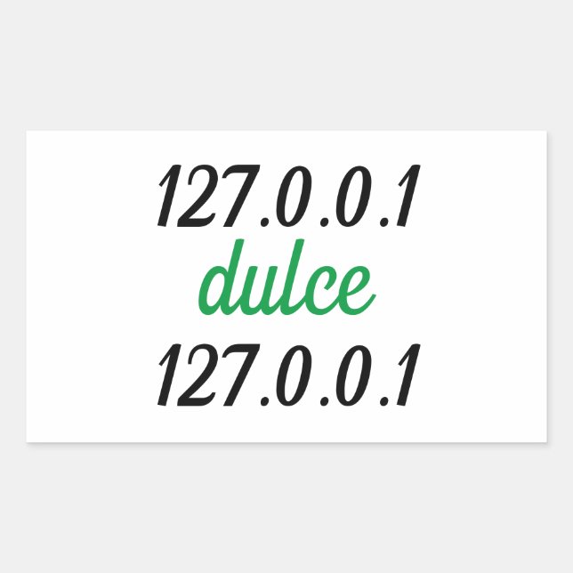 Adesivo 127.0.0.1 dulce 127.0.0.1 rectangular sticker (Front)