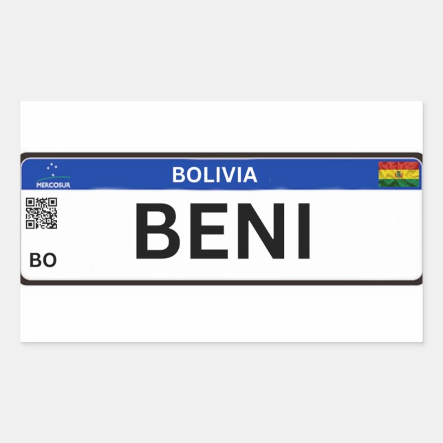 Adesivo  Beni Mercosur Rectangular Sticker (Front)