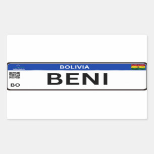 Adesivo Beni Mercosur Rectangular Sticker