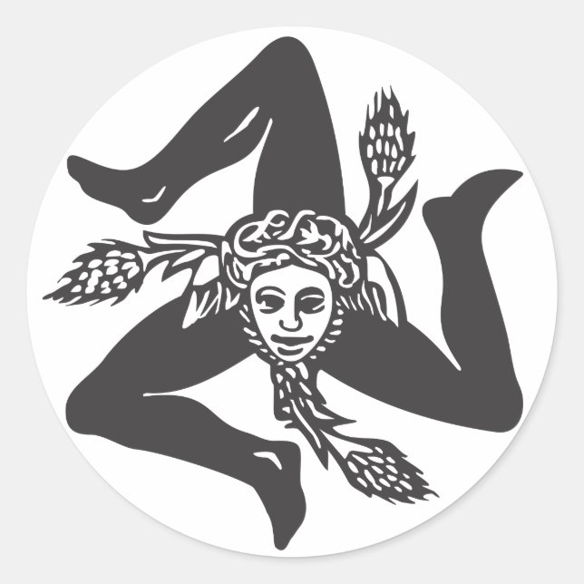 Adesivo Circolare TRINACRIA Classic Round Sticker (Front)