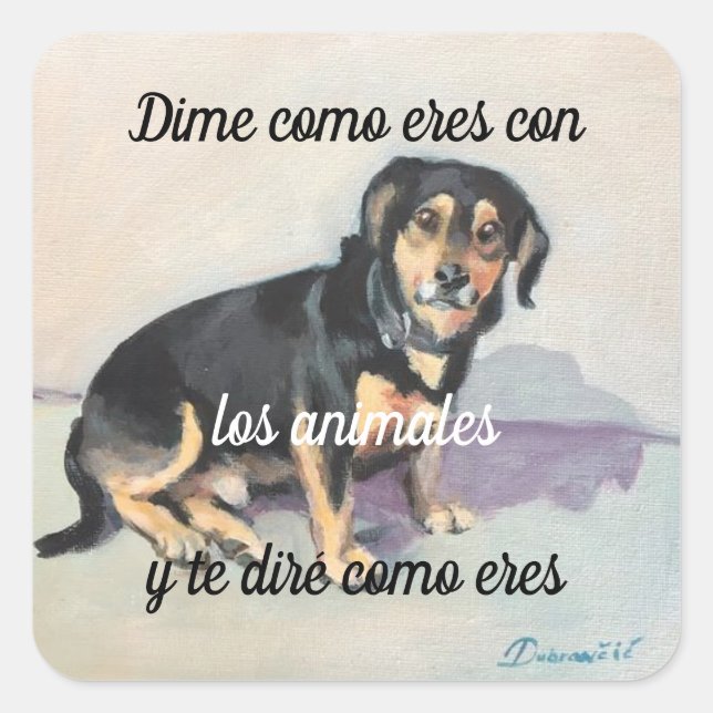 Adesivo Dime como eres con los animales Square Sticker (Front)
