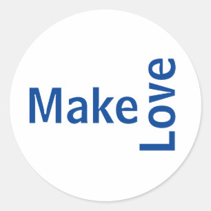 Adesivo make love classic round sticker