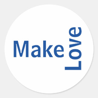 Adesivo make love classic round sticker
