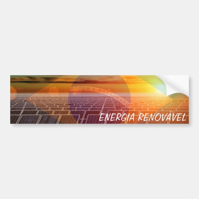 Adesivo para carro ENERGIA RENOVÁVEL Bumper Sticker (Front)