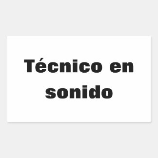 Adesivo técnico en sonido rectangular sticker