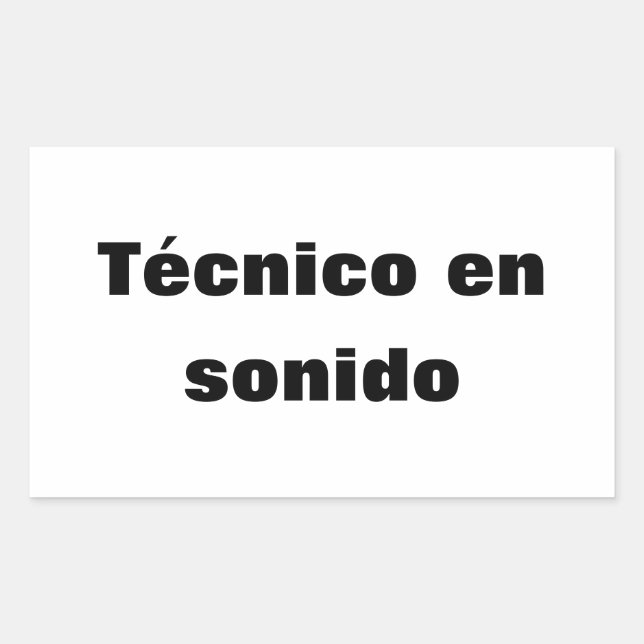 Adesivo técnico en sonido rectangular sticker (Front)