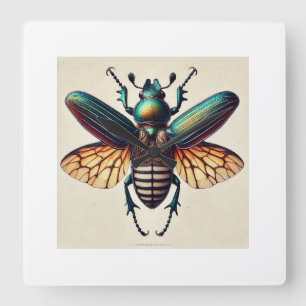Adesmia beetle 210924IREF226 - Watercolor Square Wall Clock