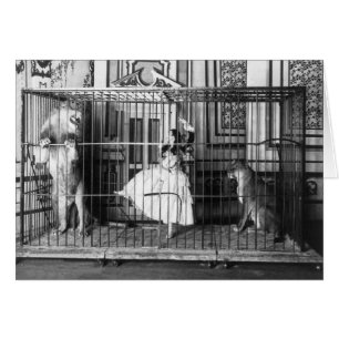 Adgie and Her Trained Lions Vintage Circus 1897