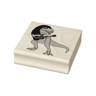 ADH T-Rex Guitar Rubber Stamp