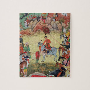 Adham Khan paying homage to Akbar at Sarangpur, Ce Jigsaw Puzzle