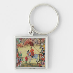 Adham Khan paying homage to Akbar at Sarangpur, Ce Key Ring