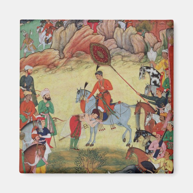 Adham Khan paying homage to Akbar at Sarangpur, Ce Magnet (Front)