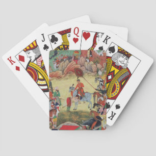 Adham Khan paying homage to Akbar at Sarangpur, Ce Playing Cards