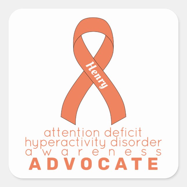 ADHD Advocate White Square Sticker (Front)