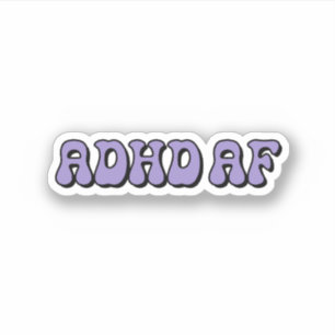 ADHD AF Simple Purple Typography