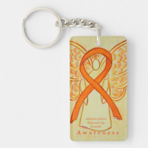 ADHD Angel Awareness Ribbon Keychain
