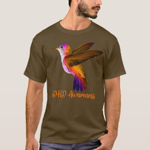 ADHD Awareness bird orange ribbon T-Shirt
