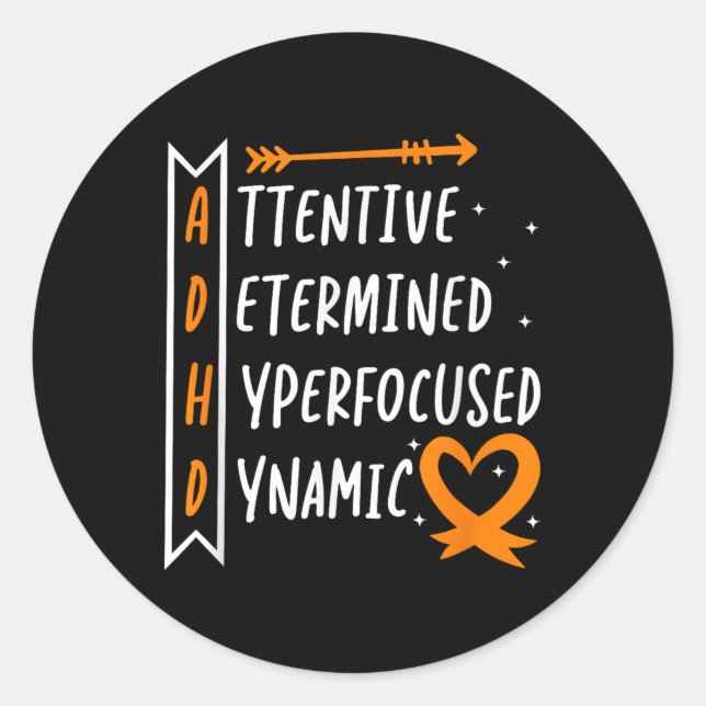 Adhd Awareness  Classic Round Sticker (Front)