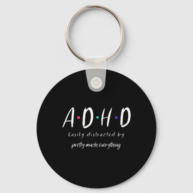 Adhd Awareness Design Key Ring (Front)