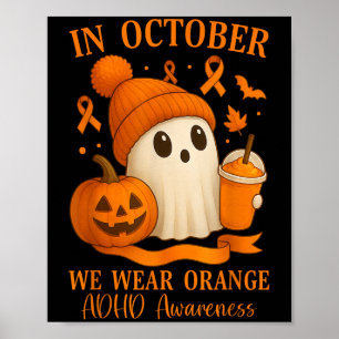 Adhd Awareness In October We Wear Orange Halloween Poster