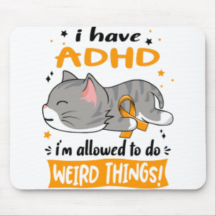 ADHD Awareness Month Ribbon Gifts Mouse Mat