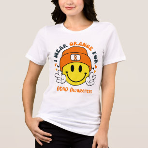 ADHD Awareness Ribbon Support Gifts Tri-Blend Shirt