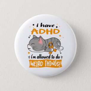 ADHD Awareness Support ADHD Gifts 6 Cm Round Badge
