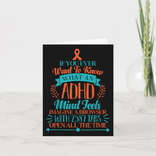 Adhd Awareness T Shirt - Funny Adhd Awareness T Sh Card